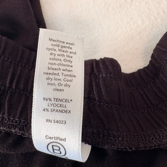 Athleta Brooklyn Wide Leg Cropped Drawstring Waist Pant In Black Size Medium - Picture 5 of 5